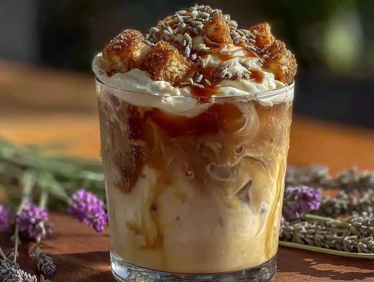 Creamy Lavender Honey Iced Latte Recipe Easy Perfect Refreshing Drink