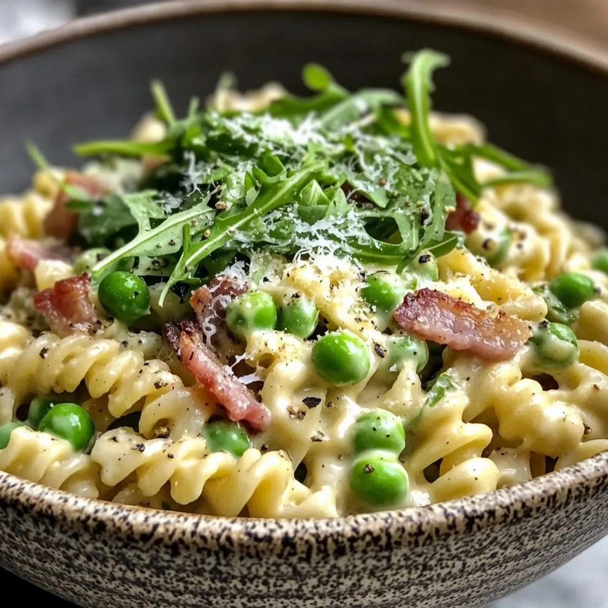 Creamy Pasta with Peas and Pancetta – A Quick Delight