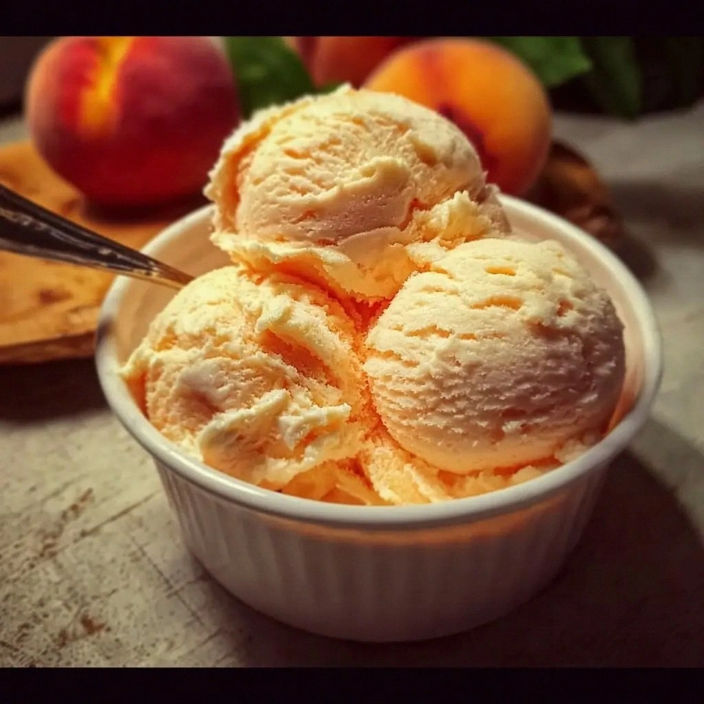 Creamy Peach Ice Cream Recipe