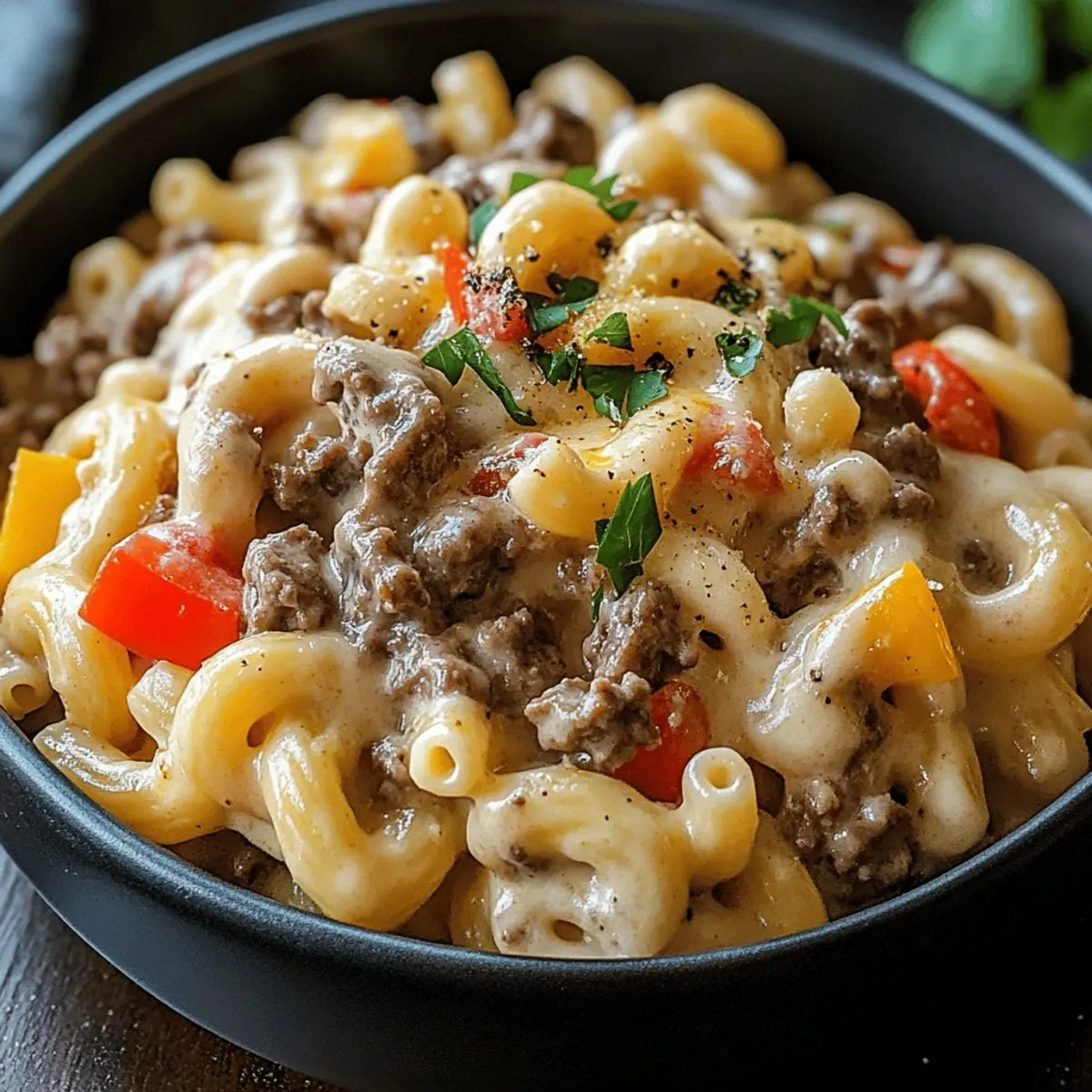 Creamy Philly Cheesesteak Mac & Cheese for Cozy Nights