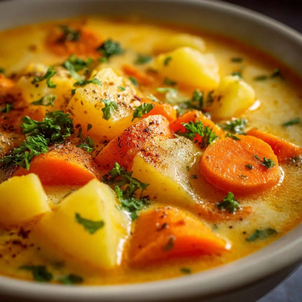 Creamy Potato Carrot Soup (The