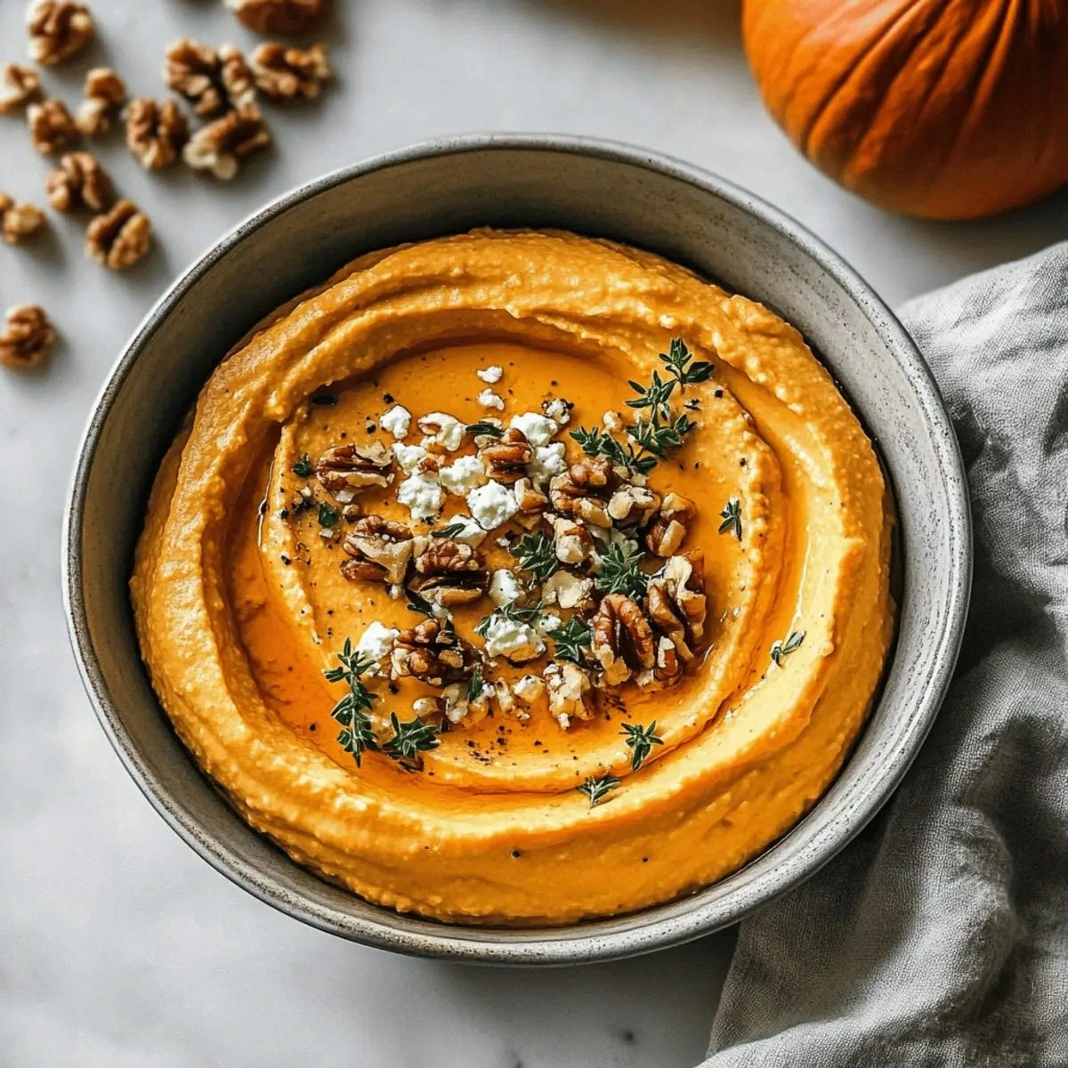 Creamy Pumpkin Whipped Feta Dip for Cozy Fall Gatherings