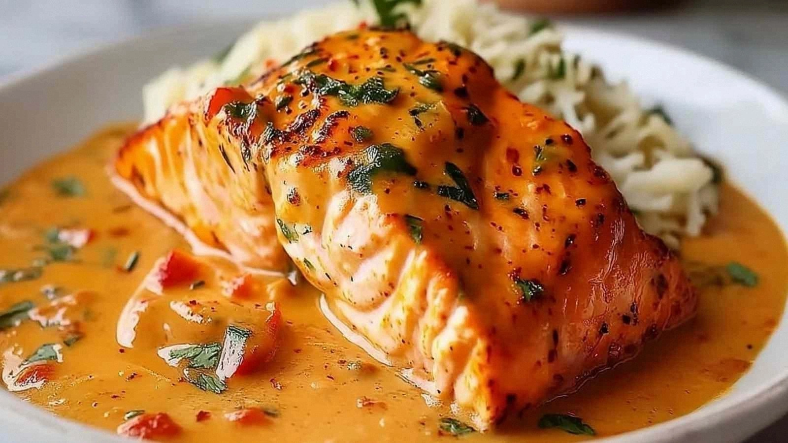 Creamy Roasted Red Pepper Salm