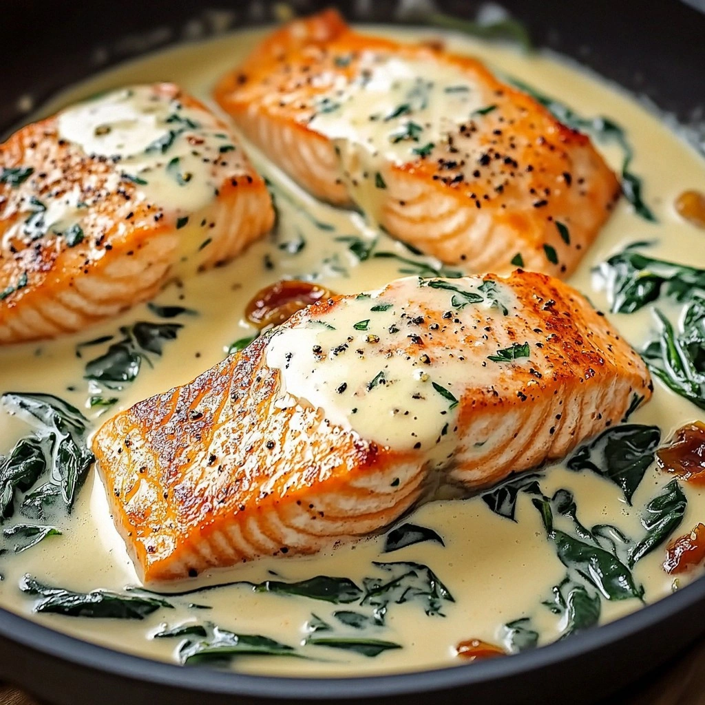 Creamy Salmon Florentine
