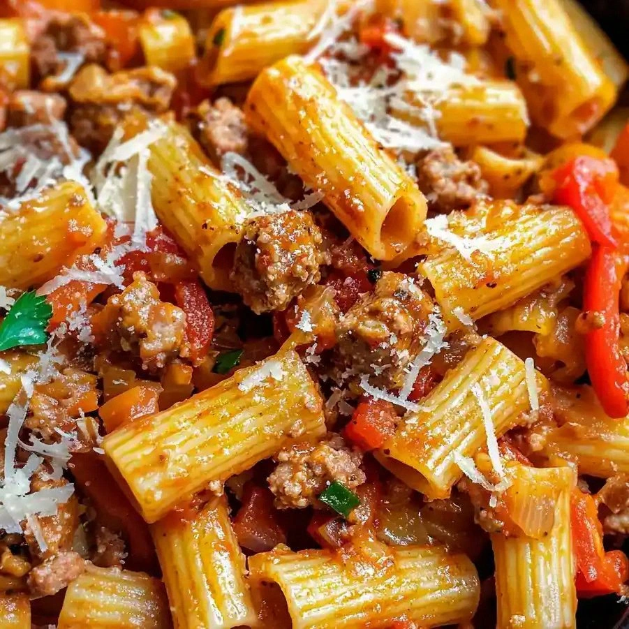 Creamy Sausage and Peppers Pas