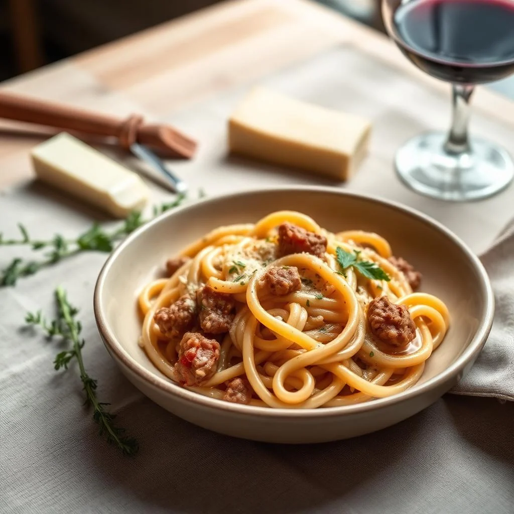 Creamy Sausage Pasta Bake