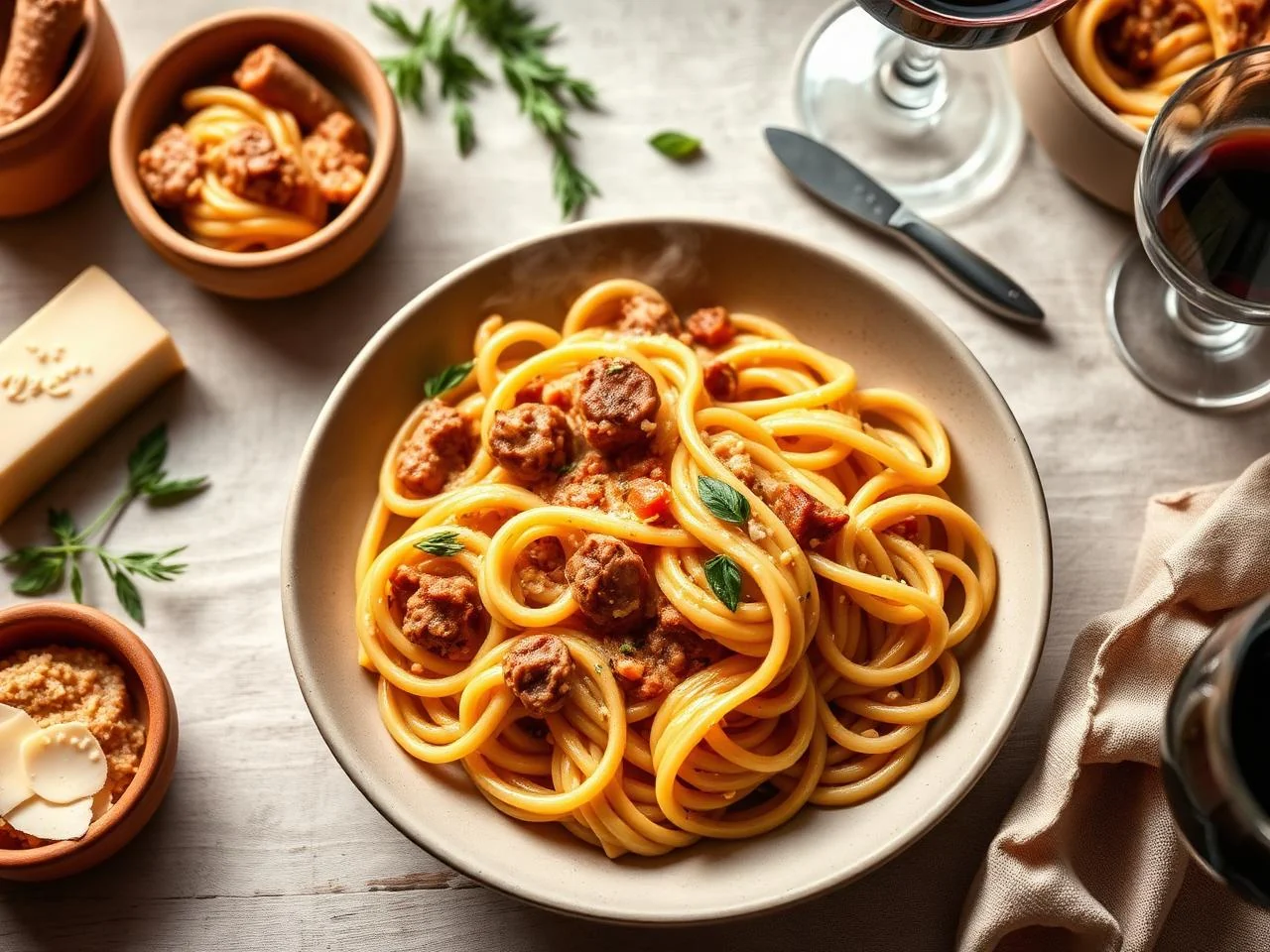 Creamy Sausage Pasta Bake