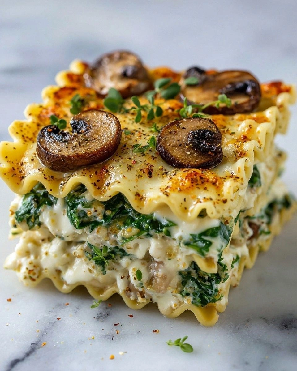 Creamy Spinach and Mushroom Wh