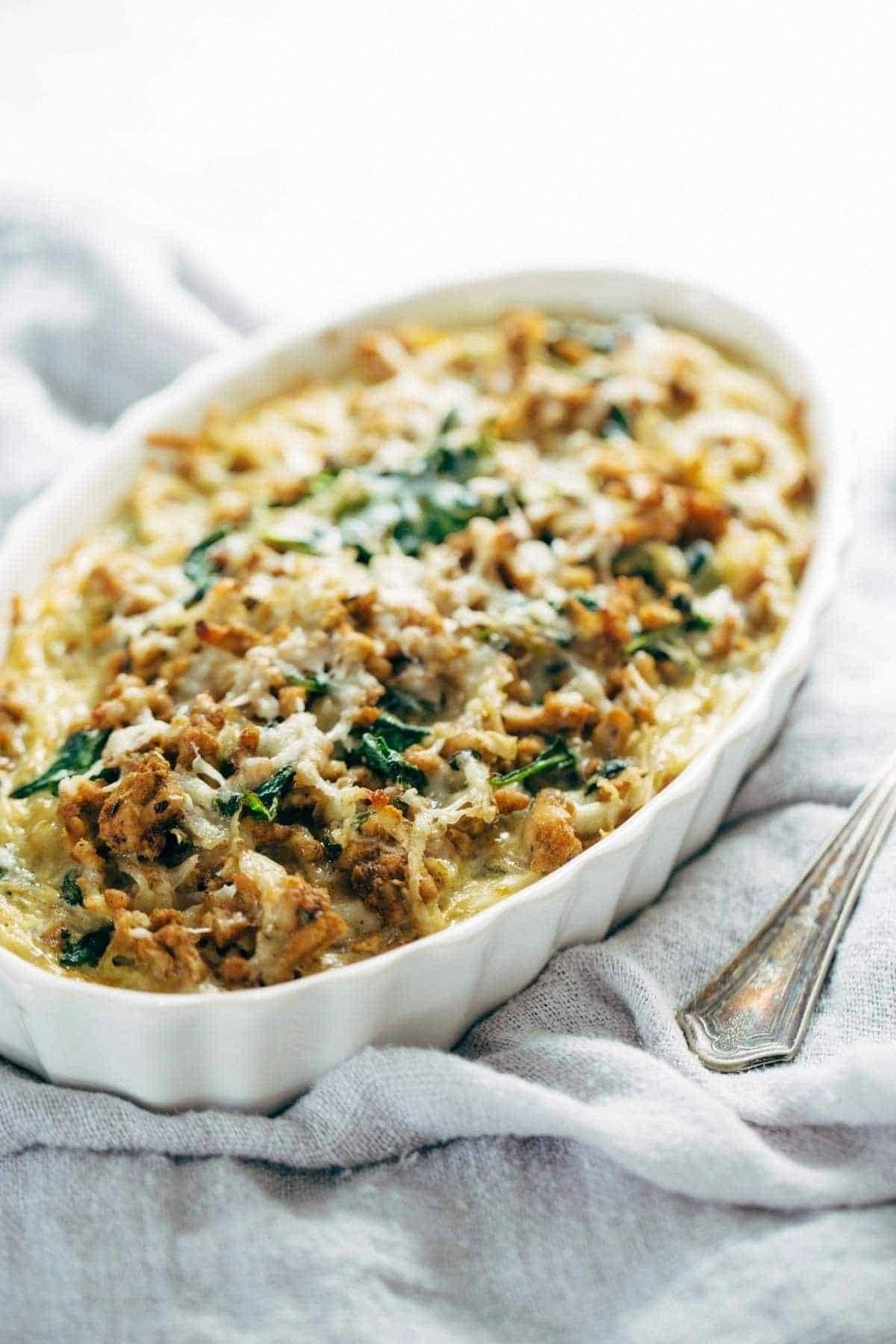Creamy Spinach and Potato Brea