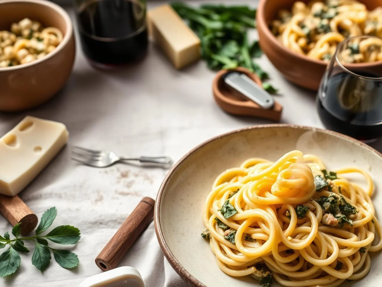 Creamy Spinach Pasta Bake