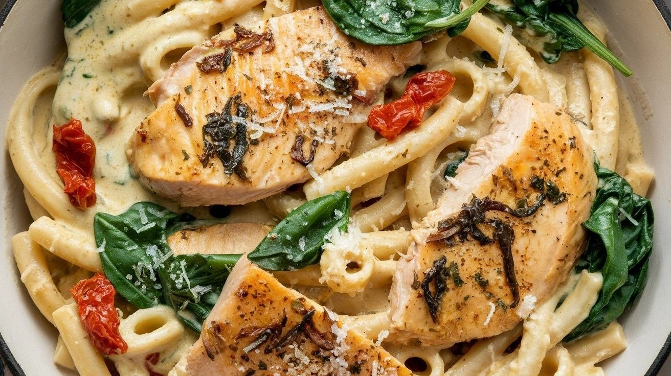 Creamy Tuscan Chicken Pasta Ma