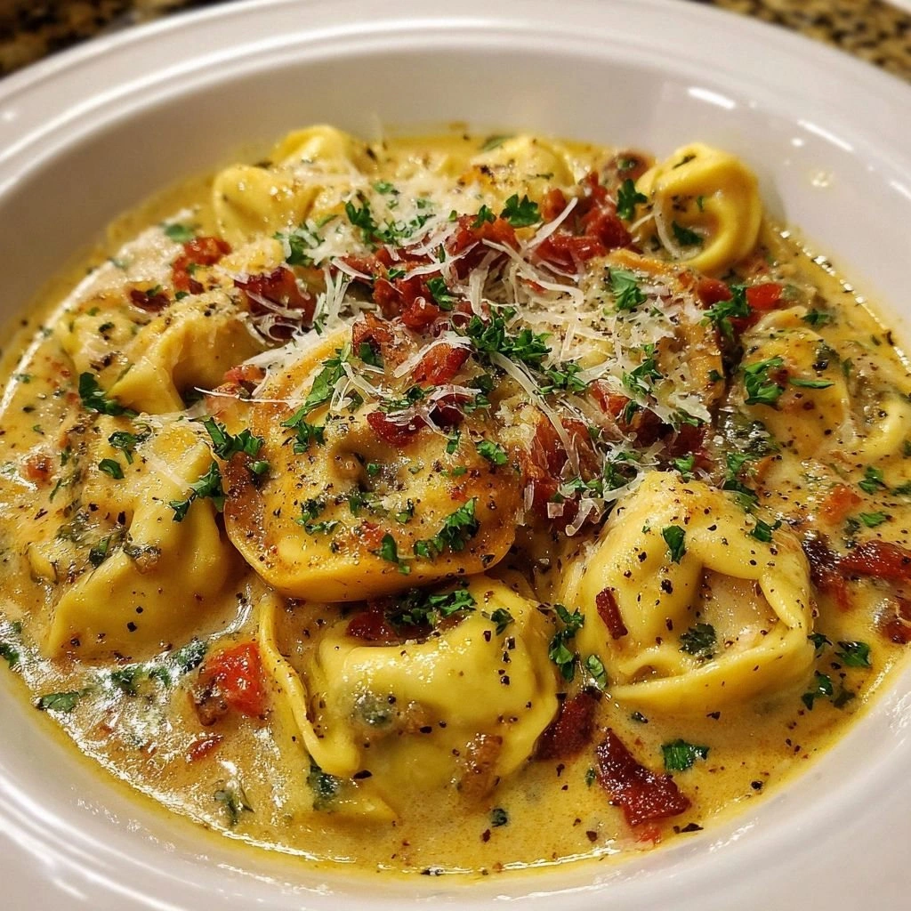 Creamy Tuscan Tortellini Soup