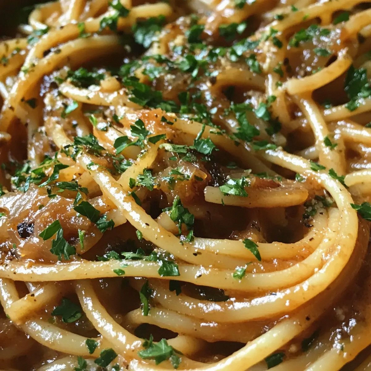 Creamy Vegan Caramelized Onion & Roasted Garlic Pasta Delight