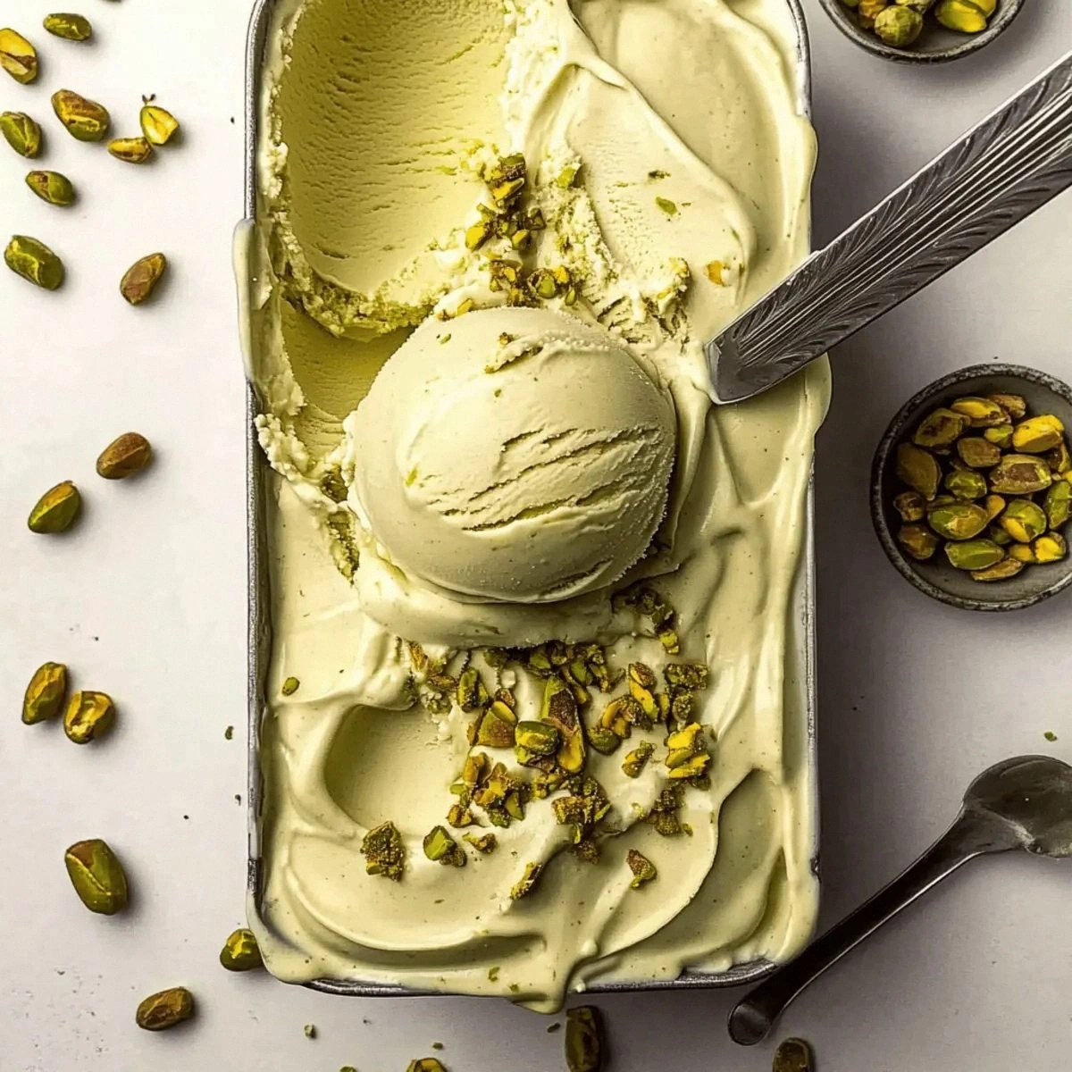 Creamy Vegan Pistachio Ice Cream: No-Machine Delight