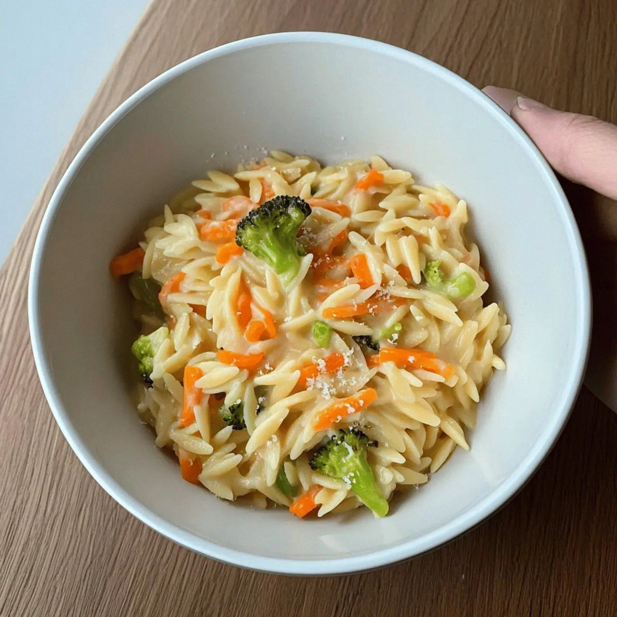 Creamy Veggie Orzo: A Quick, Kid-Approved Dinner Delight