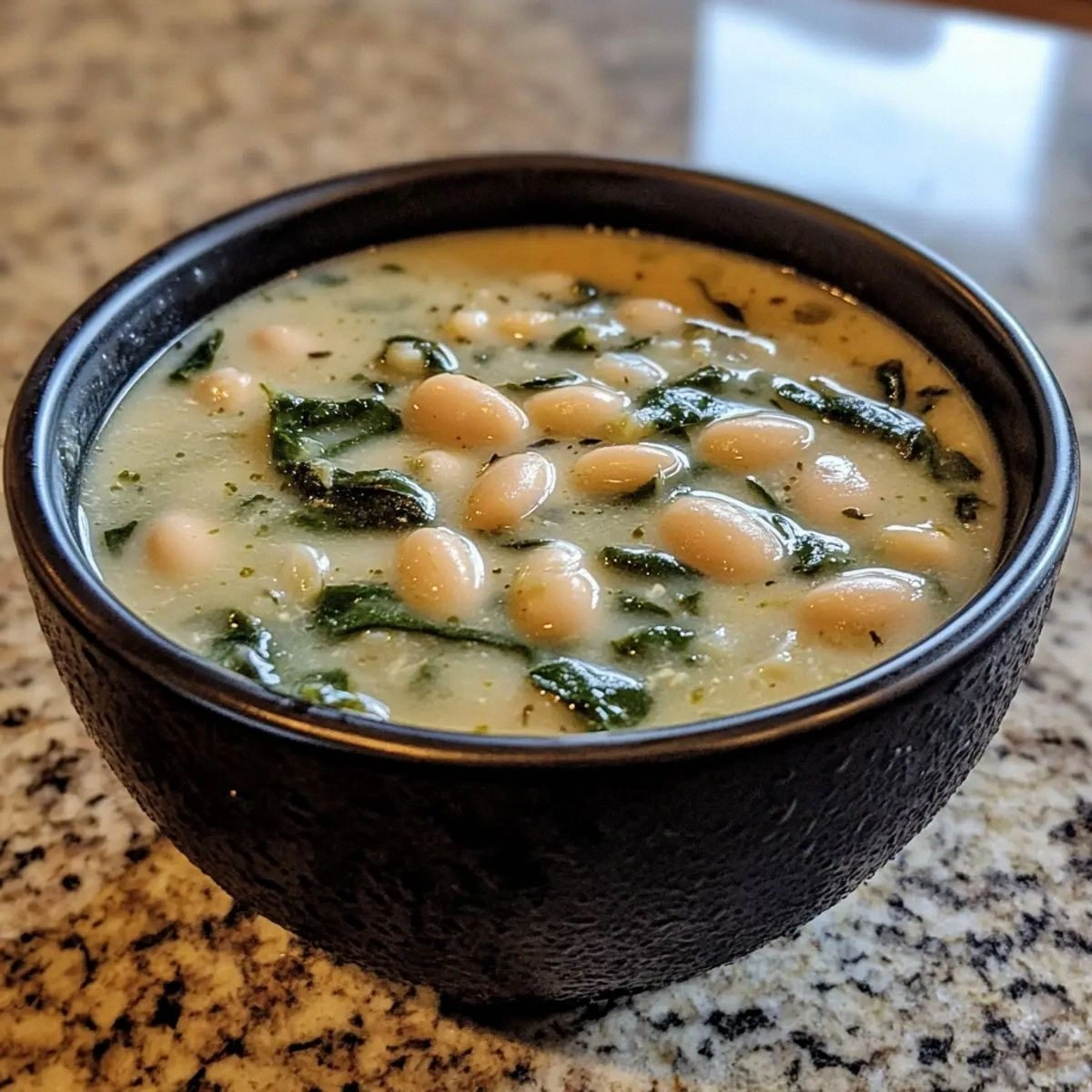 Creamy White Bean Spinach Soup
