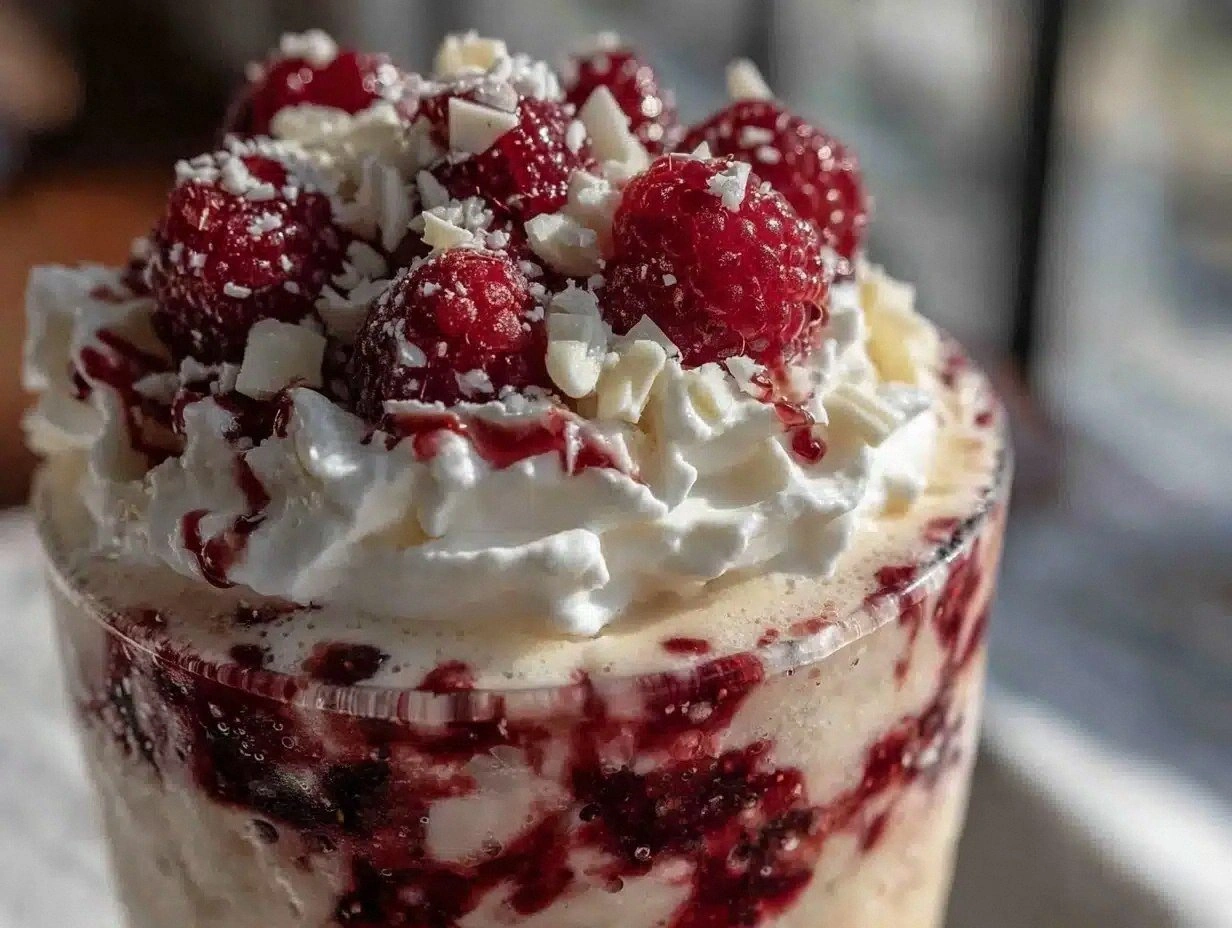 Creamy White Chocolate Raspberry Frappé Recipe Easy Homemade Drink Guide