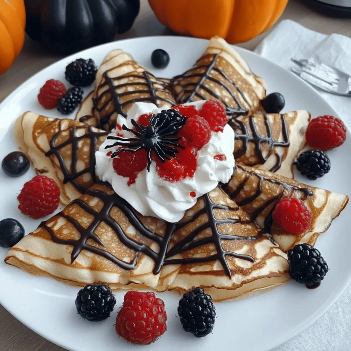 Creepy-Cool Spiderweb Crepes for a Fun Halloween Treat