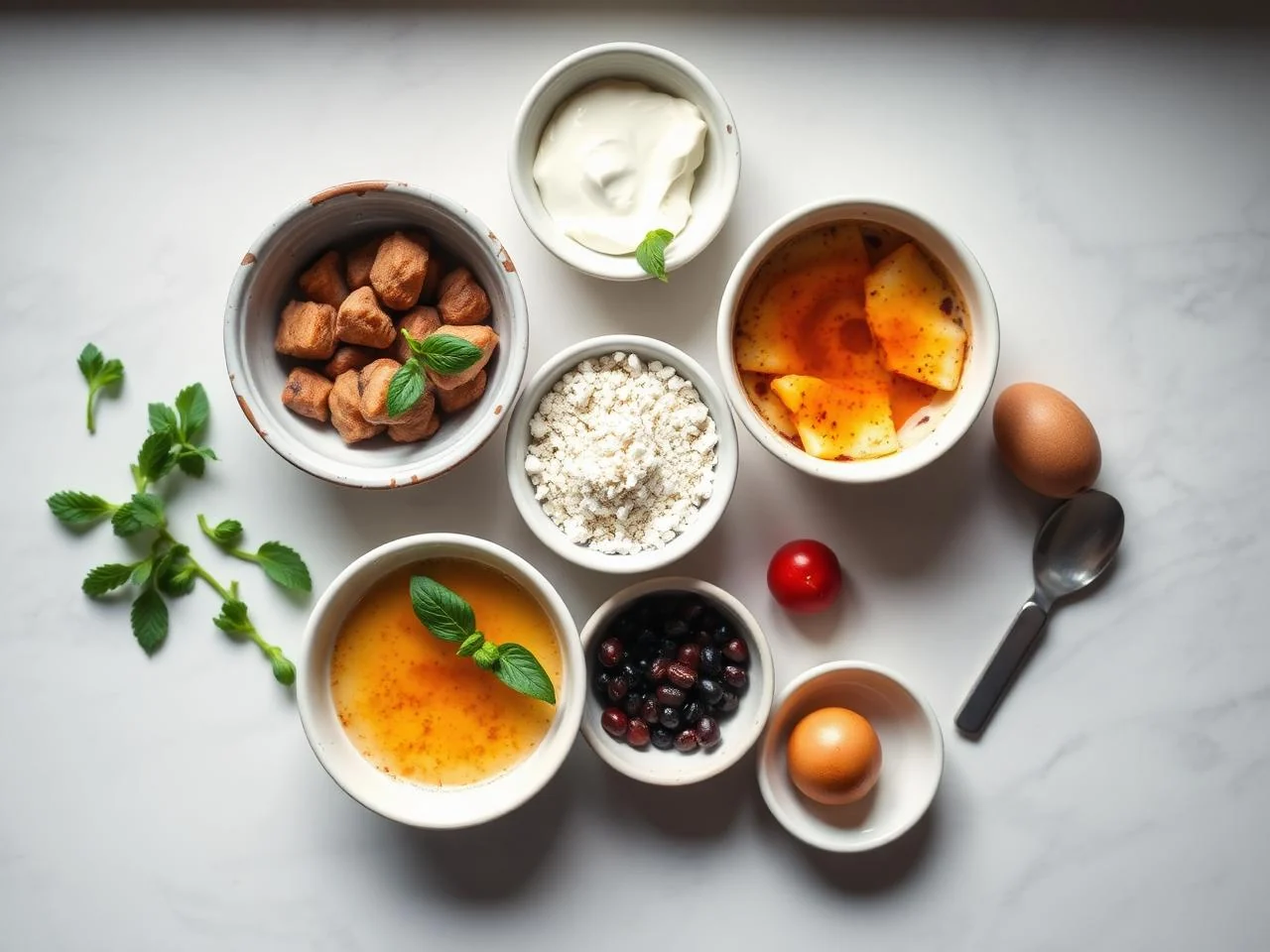 Ingredients for Creme Brulee