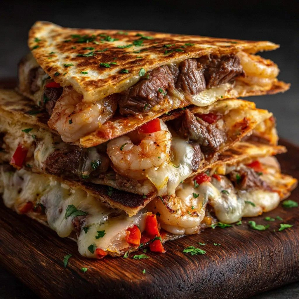 Creole Steak and Shrimp Quesad