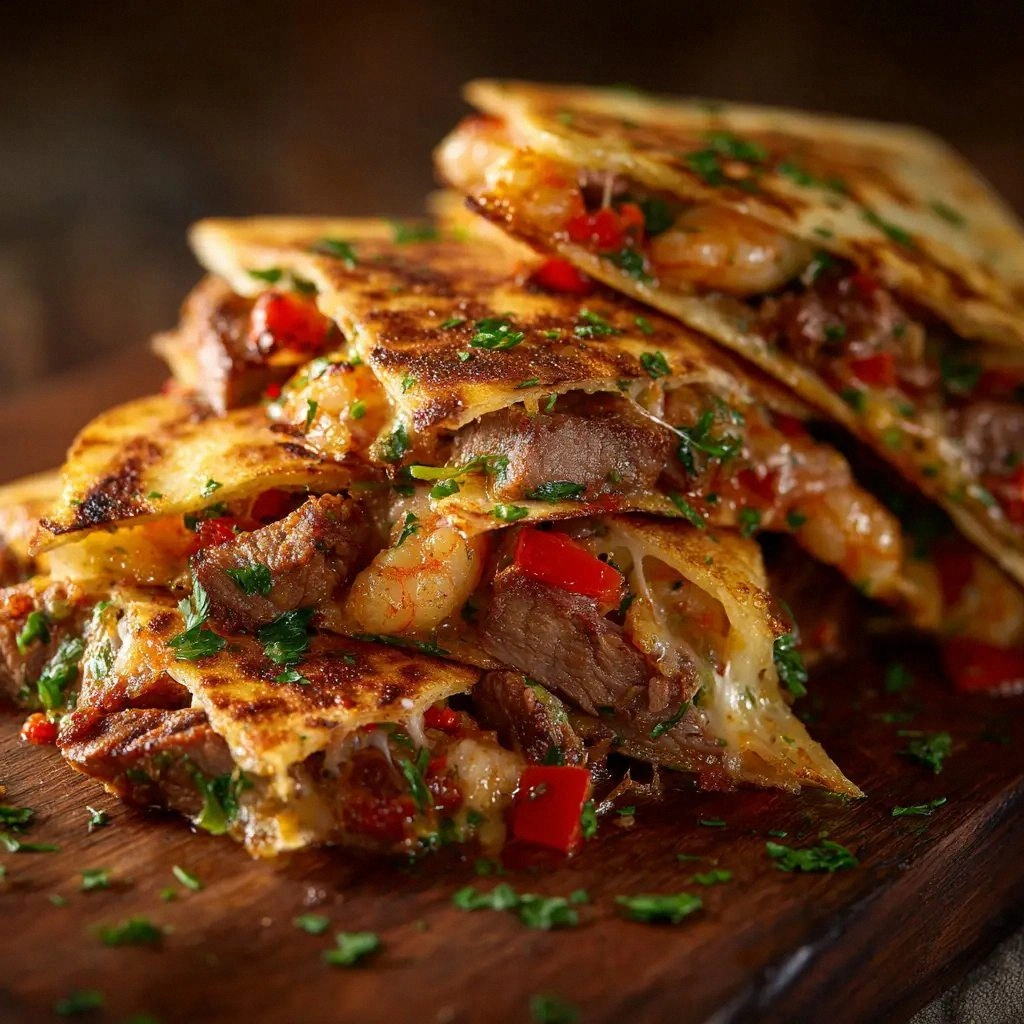 Creole Steak and Shrimp Quesad