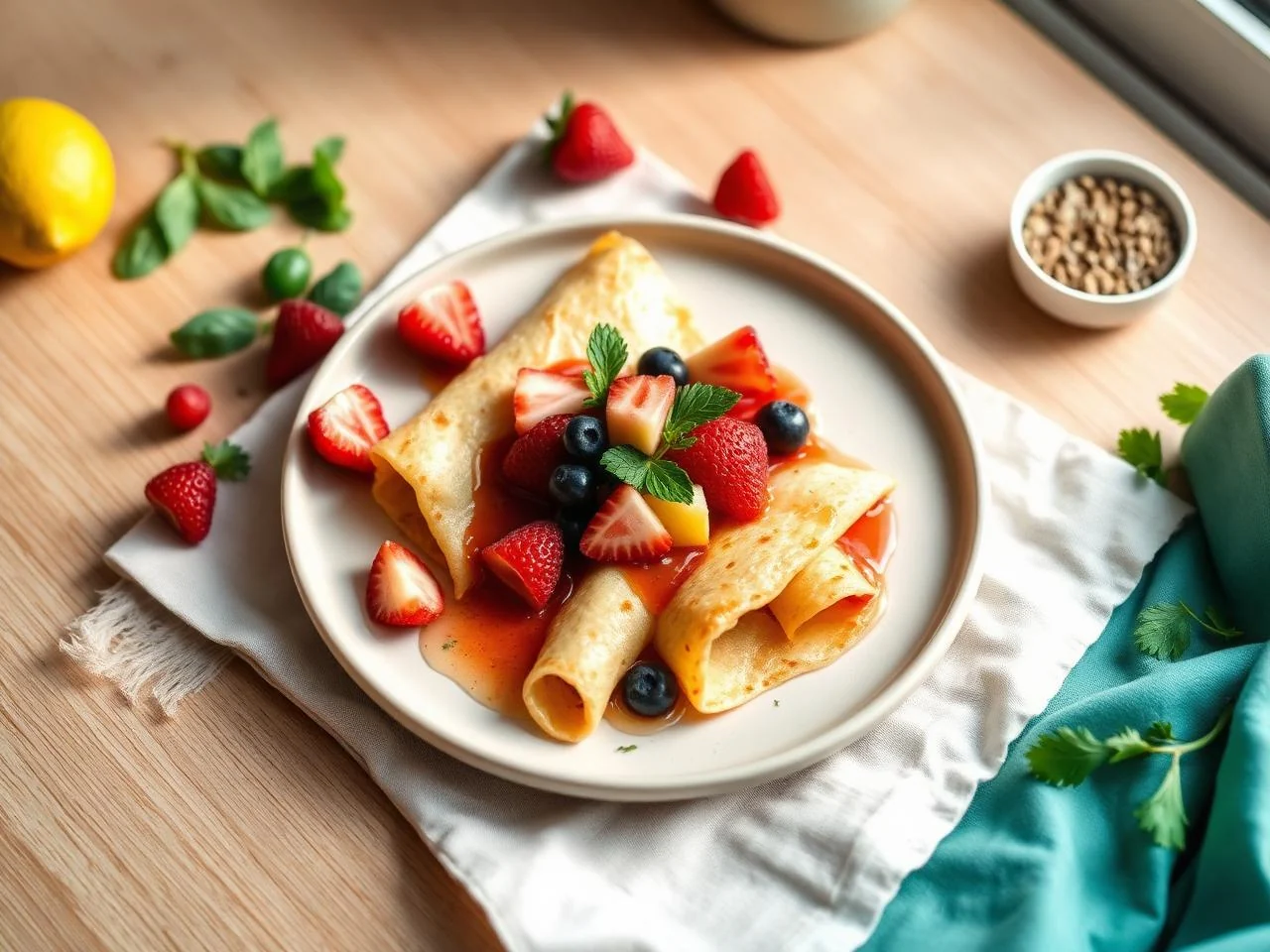 Crepes With Fresh Fruit