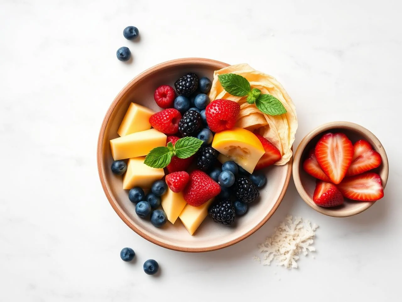 Ingredients for Crepes With Fresh Fruit