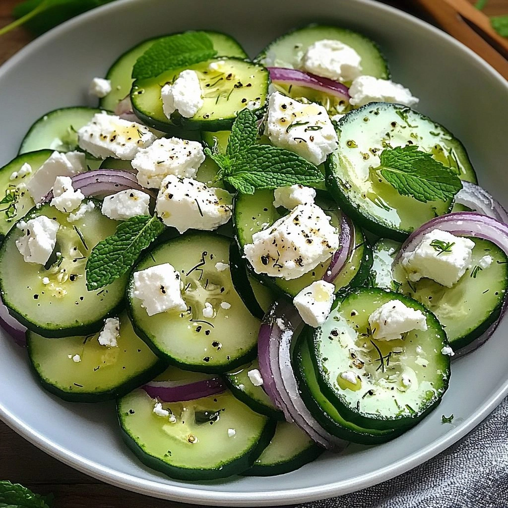 Crisp Cucumber Feta Salad