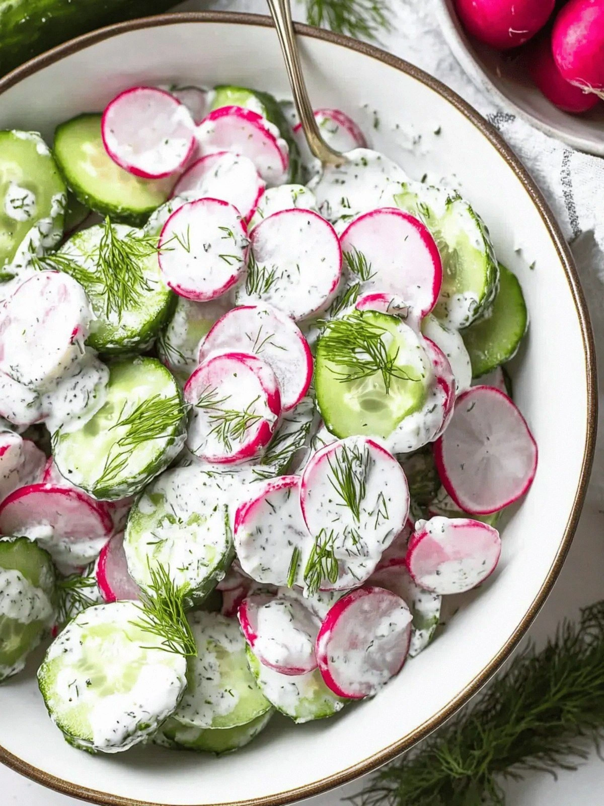 Crisp Cucumber Radish Salad wi