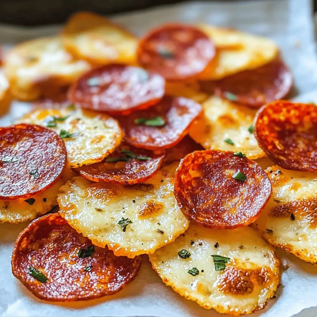 Crispy 2-Ingredient Pizza Chips for Quick Flavorful Snacking