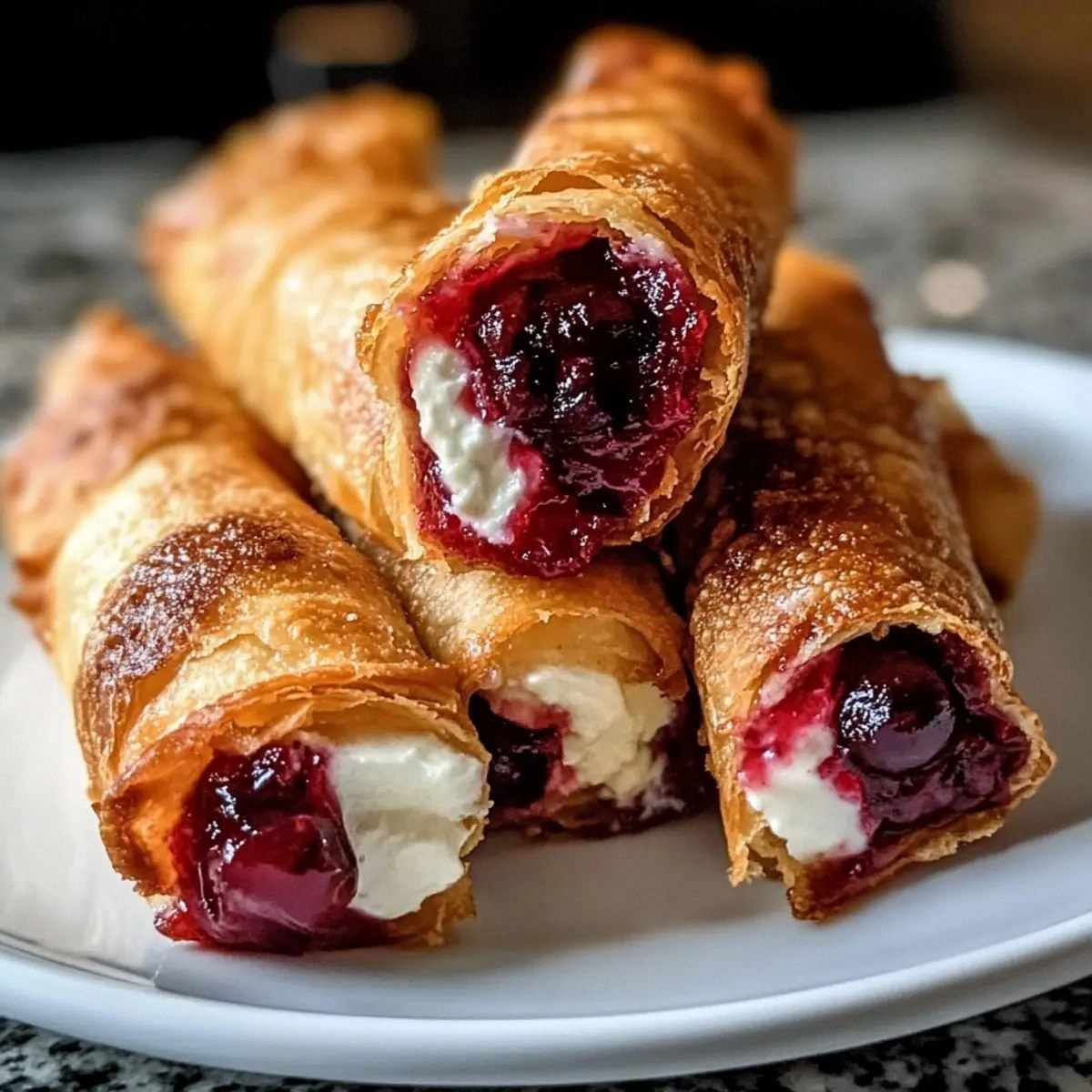 Crispy Air Fryer Cherry Cheesecake Egg Rolls You’ll Crave