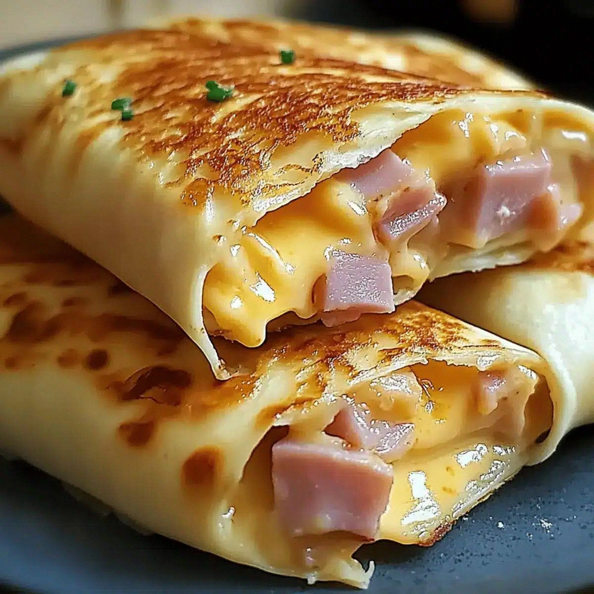 Crispy Air Fryer Chicken Turkey Ham and Cheese Wraps Delight