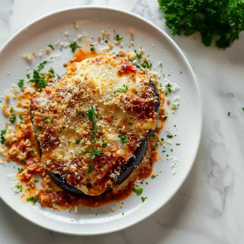 Crispy Air Fryer Eggplant Parm