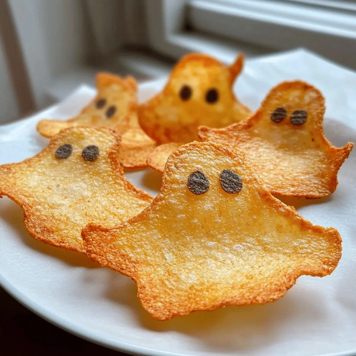 Crispy Baked Halloween Ghost Chips for a Spooky Snack Delight