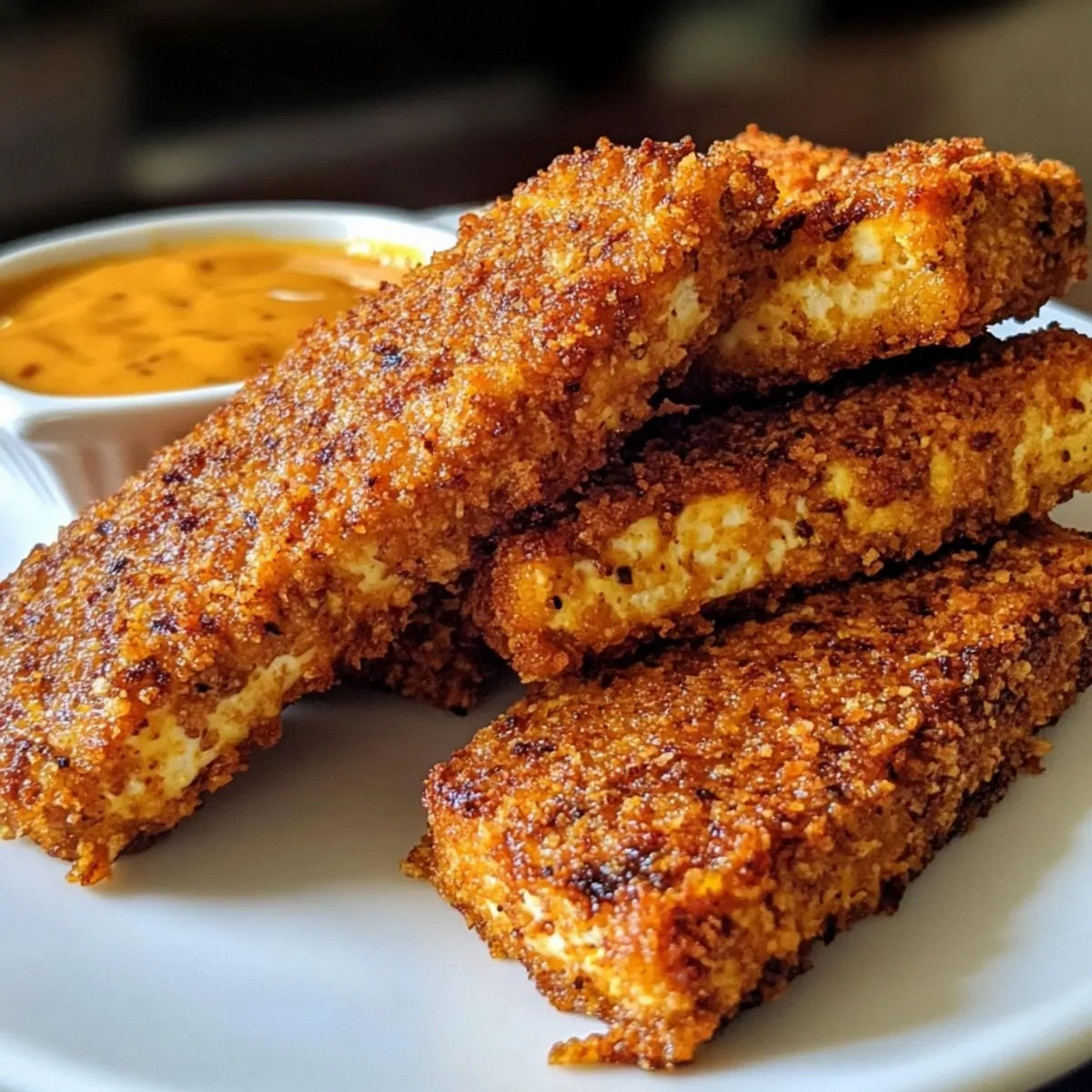 Crispy Baked Honey Mustard Tofu Tenders You’ll Crave