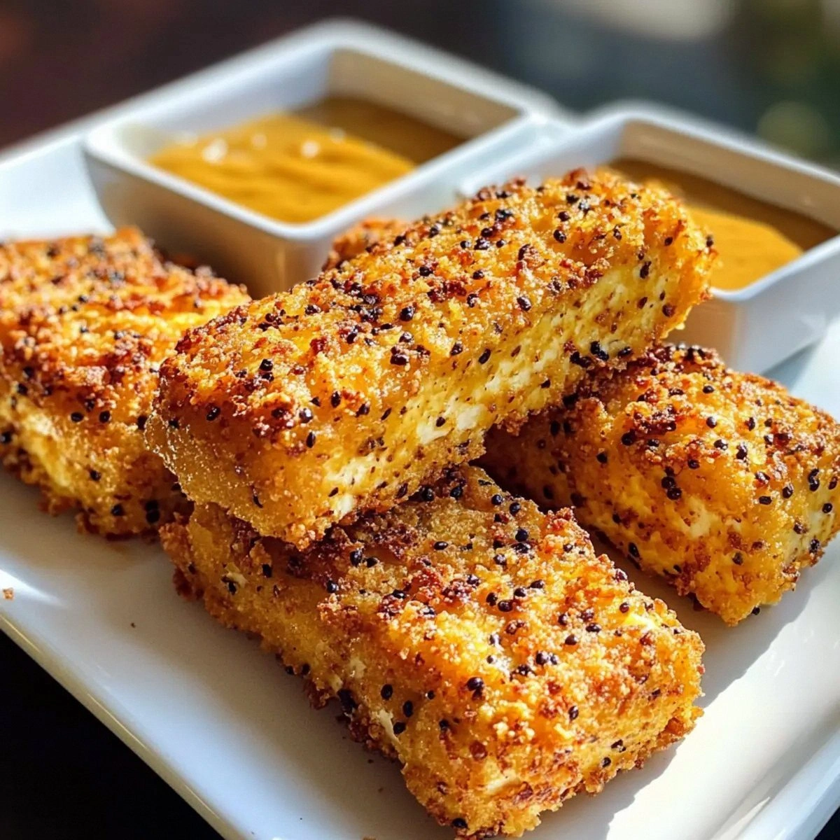 Crispy Baked Honey Mustard Tofu Tenders You’ll Crave