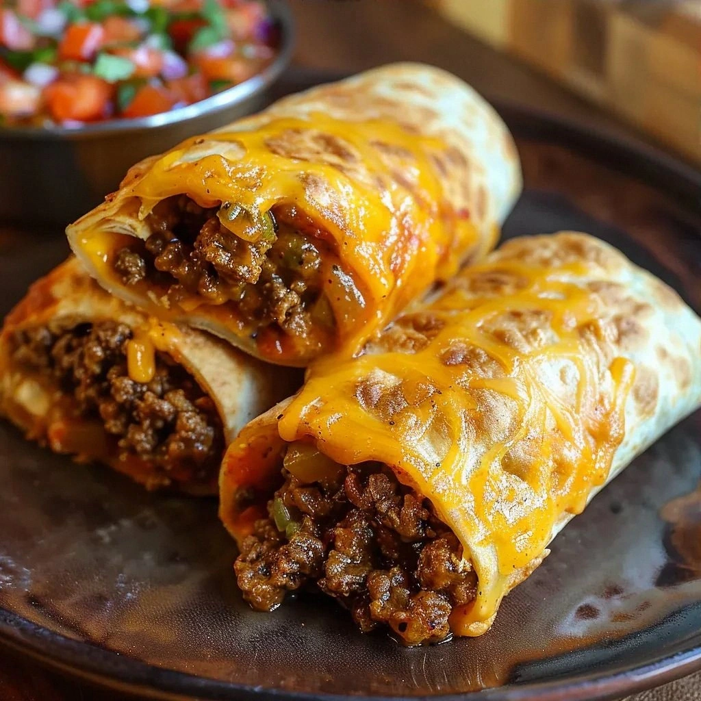Crispy Beef and Cheese Chimich