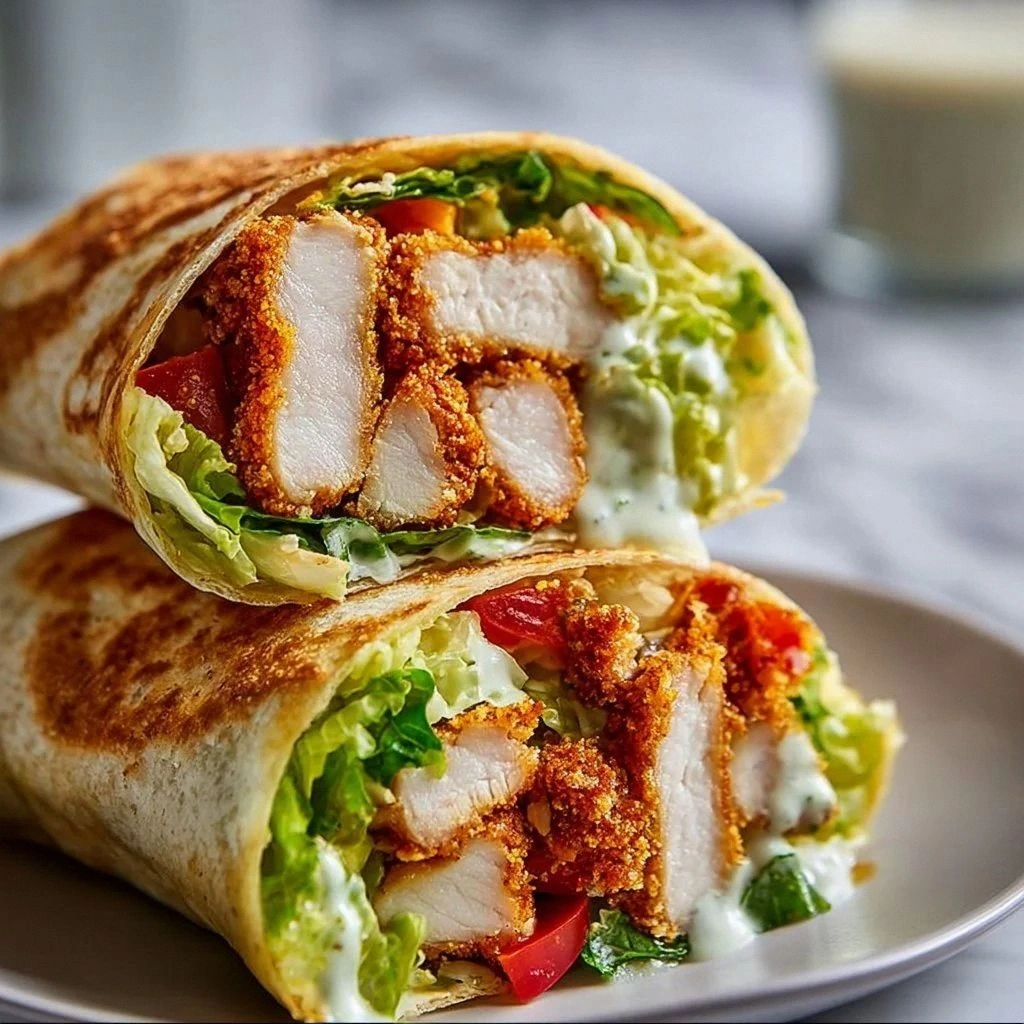 Crispy Chicken Caesar Wrap