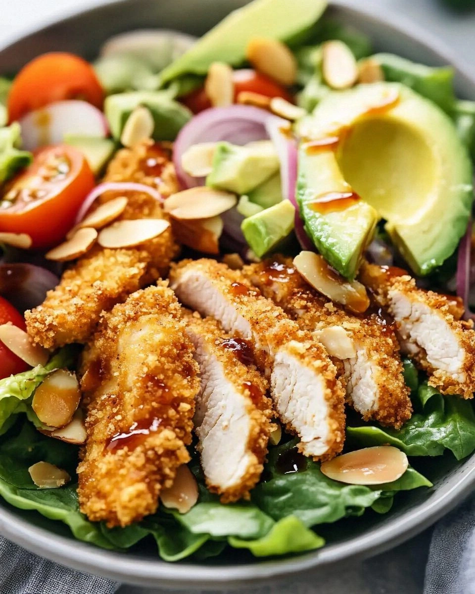 Crispy Chicken Salad with Srir
