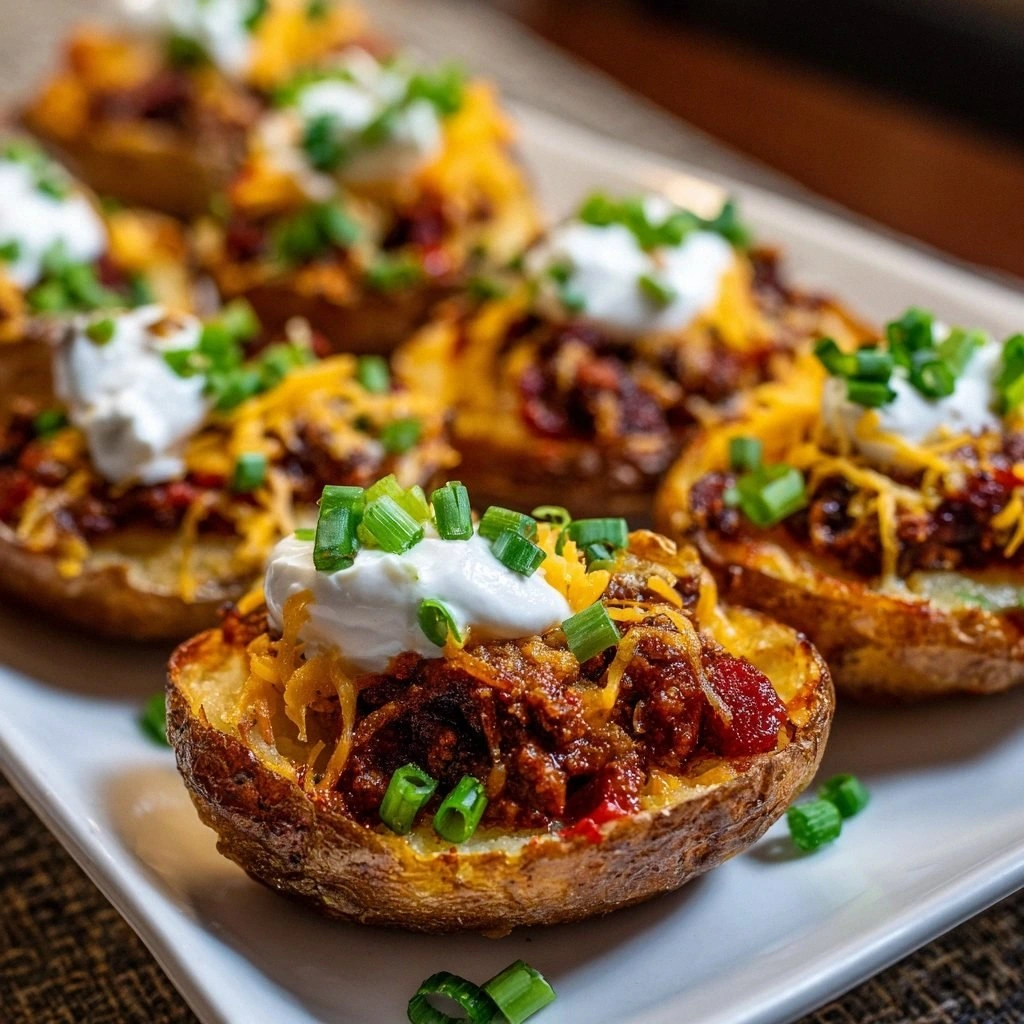 Crispy Chili Loaded Potato Ski
