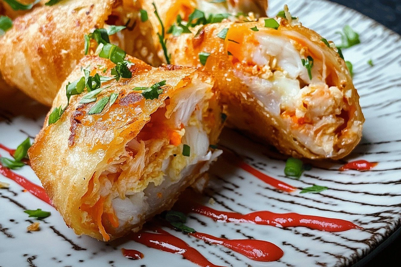 Crispy Crab Egg Rolls Bursting