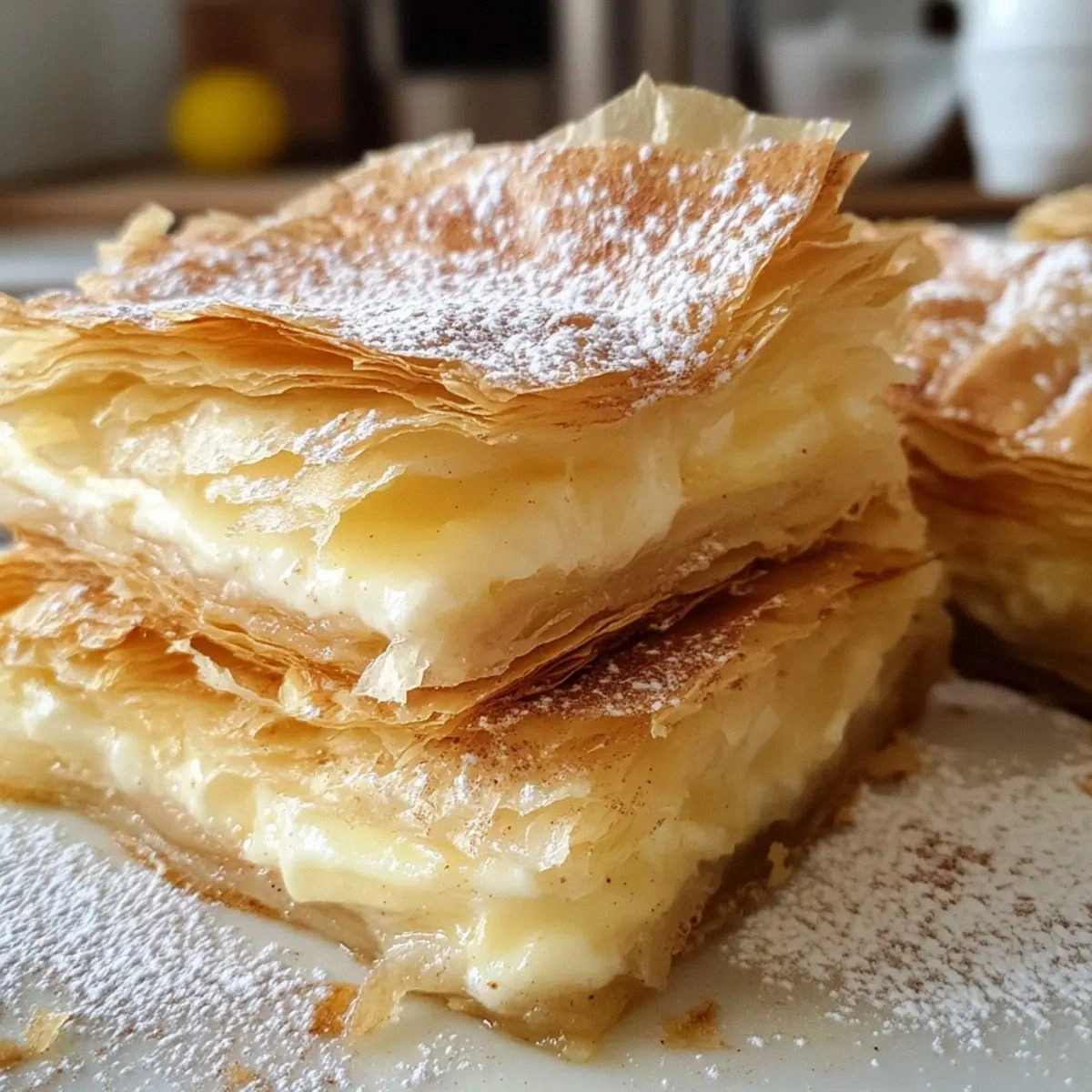 Crispy Filo Pastry Filled With Warm Custard Cream Delight
