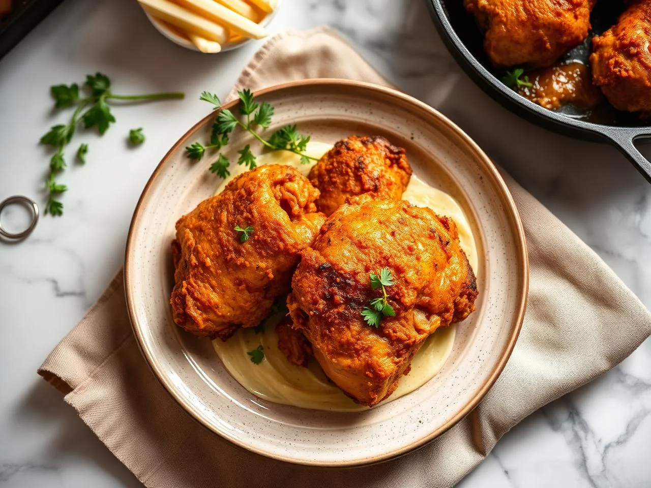 Crispy Fried Chicken Thighs