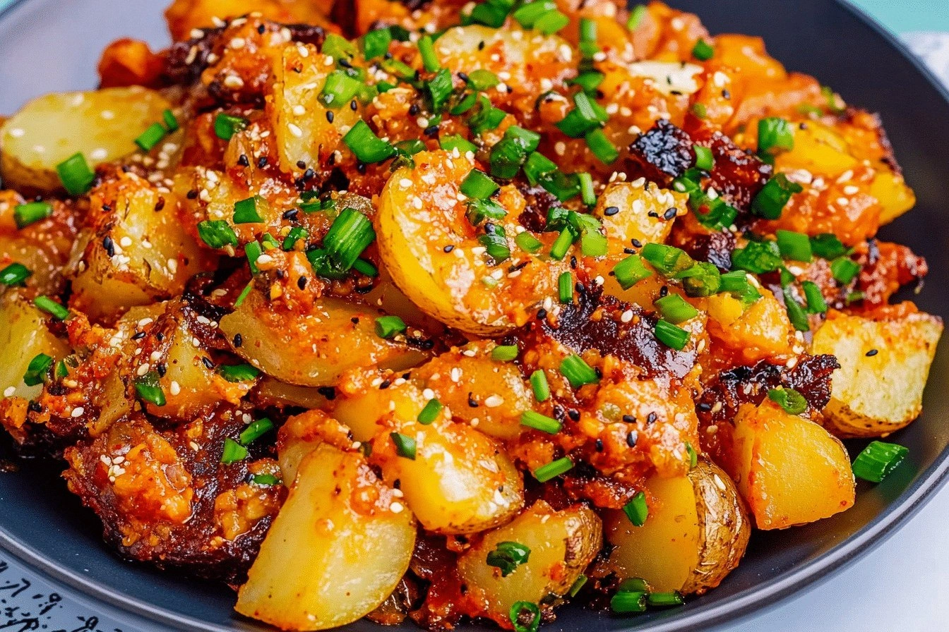 Crispy Gochujang Potato Salad
