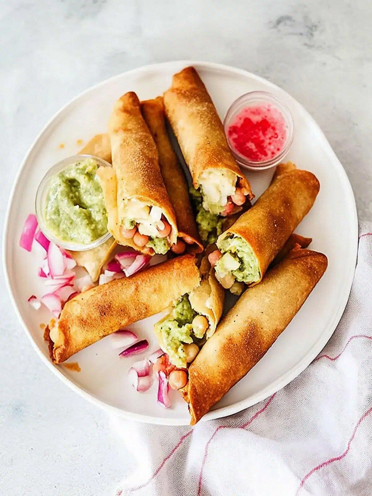 Crispy Green Chile Chickpea Ta