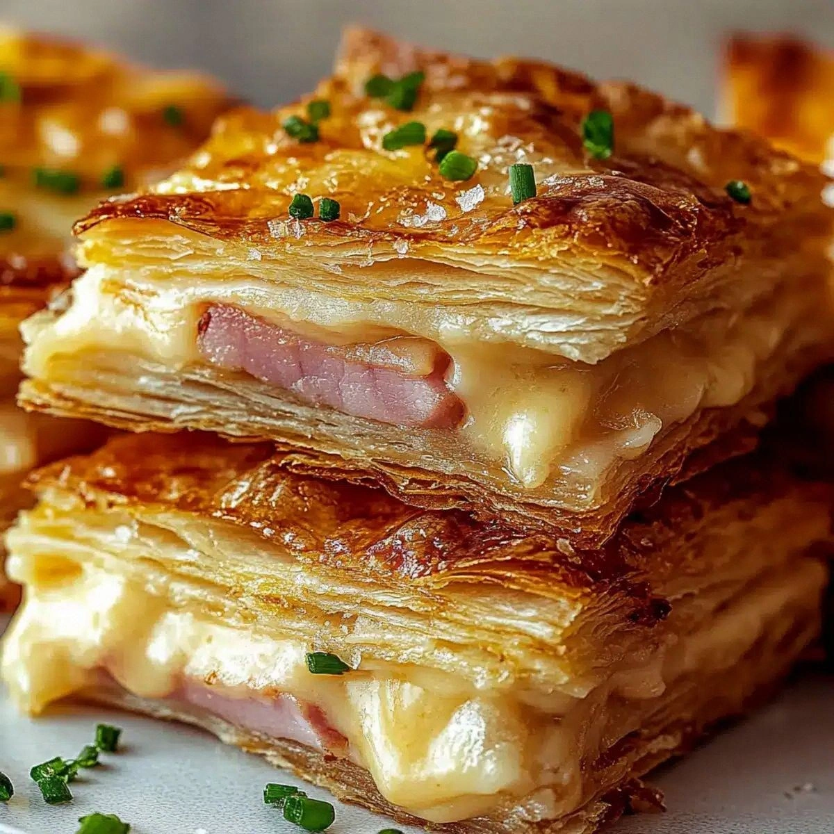 Crispy Ham & Cheese Puff Pastry Stacks That Wow Every Bite