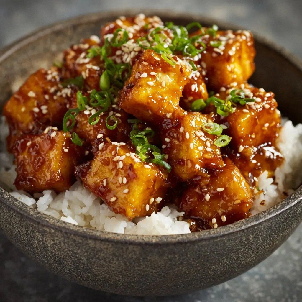Crispy Honey Garlic Tofu (The 