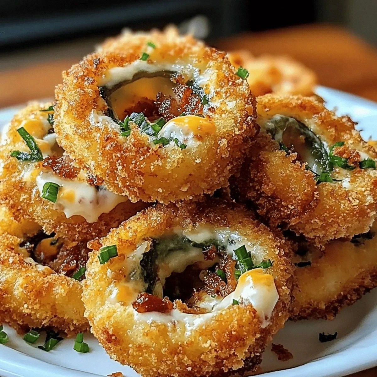 Crispy Jalapeño Popper Stuffed Onion Rings You’ll Love