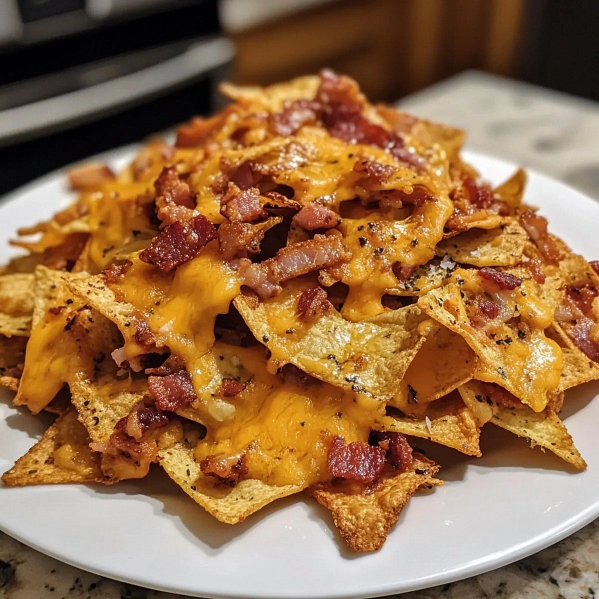 Crispy Keto Cheese Bacon Nachos Chips for Guilt-Free Snacking
