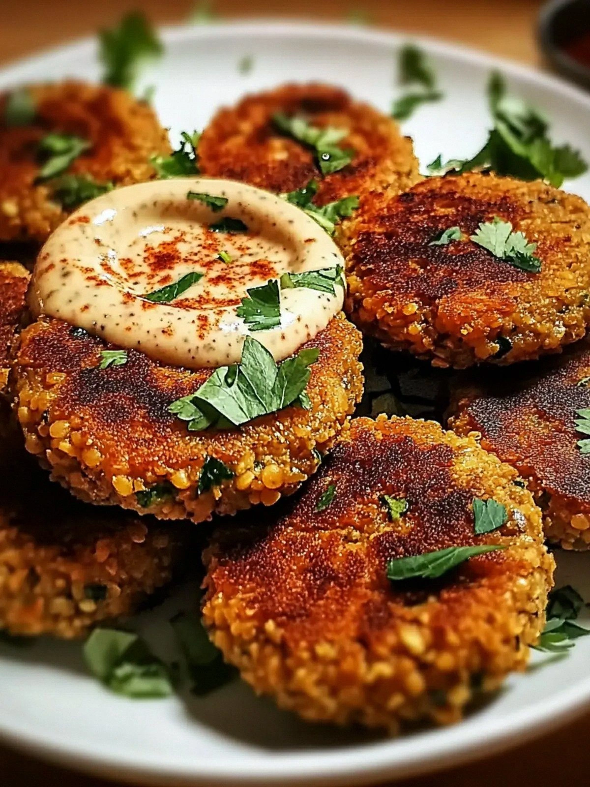 Crispy Lentil Patties with Sau